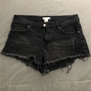 H&M Black Jean Shorts